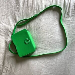Kate Spade Green Structured Crossbody Bag with Adjustable Strap